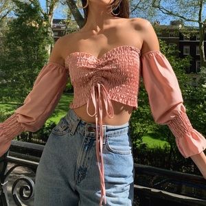 Nastygal satin crop top💞